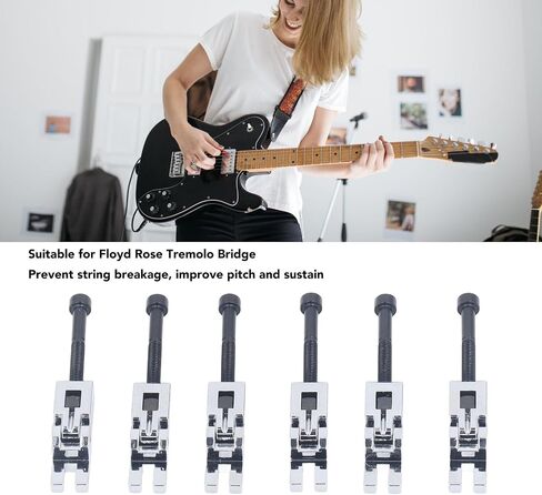 6PCS Guitar Tremolo Saddle, Metal Guitar Locked String Saddle for Floyd Rose Electric Bridge in Kuwait