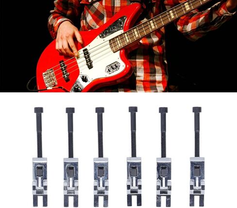 6PCS Guitar Tremolo Saddle, Metal Guitar Locked String Saddle for Floyd Rose Electric Bridge in Kuwait