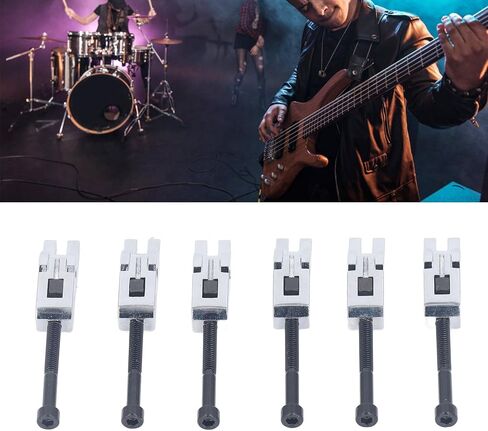 6PCS Guitar Tremolo Saddle, Metal Guitar Locked String Saddle for Floyd Rose Electric Bridge in Kuwait