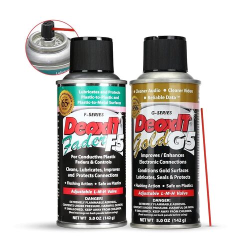 DeoxIT Electronic Contact Care Pack – Includes F5S-H6 FaderLube 5% Spray 5 oz and DeoxIT G5S-6 Gold Contact Enhancer 5% Spray 5 oz in Kuwait