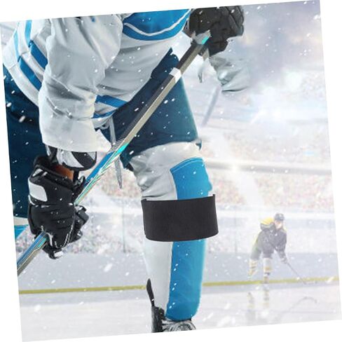 2pcs Adjustable Shin Guard Strap Elastic Non- Bands for Ice Hockey Field Hockey and Skating Sports Protective Sleeves for Men and Women in Kuwait