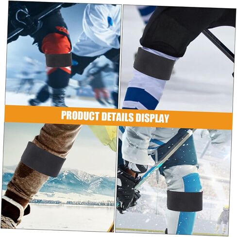 2pcs Adjustable Shin Guard Strap Elastic Non- Bands for Ice Hockey Field Hockey and Skating Sports Protective Sleeves for Men and Women in Kuwait