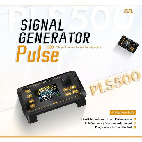 Dual-Channel Adjustable 1HZ~500KHZ PWM Pulse Frequency Signal Generator, DC 5-24V Frequency Function Generator Duty Cycle phasing Motor Driver Speed Controller in Kuwait