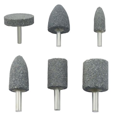 Murtenze 6 Pcs Abrasive Grinding Stone, Various Shapes Mounted Stone Point Rotary Accessories with 1/4" Shank for Rotary Tools in Kuwait