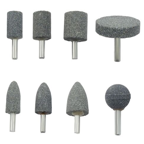 Murtenze 6 Pcs Abrasive Grinding Stone, Various Shapes Mounted Stone Point Rotary Accessories with 1/4" Shank for Rotary Tools in Kuwait