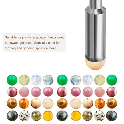 uxcell Diamond Grinding Mounted Point, 6mm 600 Fine Grits Spherical Concave Head Bead Coarse Grinding Bit for Jade Amber Stone Beeswax Glass in Kuwait