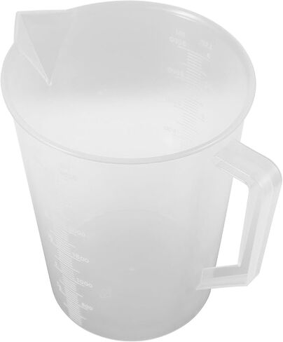 HOMSFOU 3000ml Plastic Graduated Pitcher with Graduations and Wide Mouth, Sturdy Liquid Dispenser for Lab Beakers and Measuring Containers, Easy Pouring and Cleaning for Laboratory in Kuwait