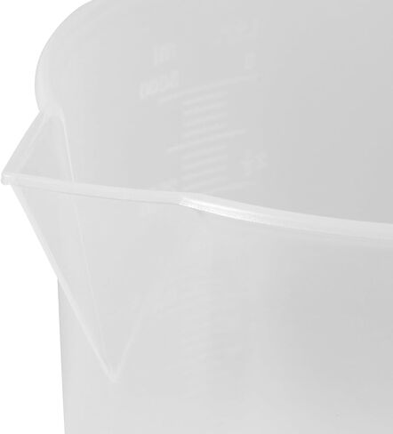 HOMSFOU 3000ml Plastic Graduated Pitcher with Graduations and Wide Mouth, Sturdy Liquid Dispenser for Lab Beakers and Measuring Containers, Easy Pouring and Cleaning for Laboratory in Kuwait