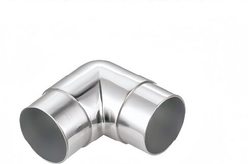90 Degree Flush Elbow Fitting,Stainless Steel 304 Handrail Corner Elbow L Shape Tube Component for 50.8mm/2inch Bar Rail Mirror Polished- 1Pack in Kuwait