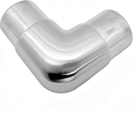 90 Degree Flush Elbow Fitting,Stainless Steel 304 Handrail Corner Elbow L Shape Tube Component for 50.8mm/2inch Bar Rail Mirror Polished- 1Pack in Kuwait