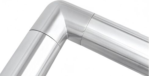 90 Degree Flush Elbow Fitting,Stainless Steel 304 Handrail Corner Elbow L Shape Tube Component for 50.8mm/2inch Bar Rail Mirror Polished- 1Pack in Kuwait