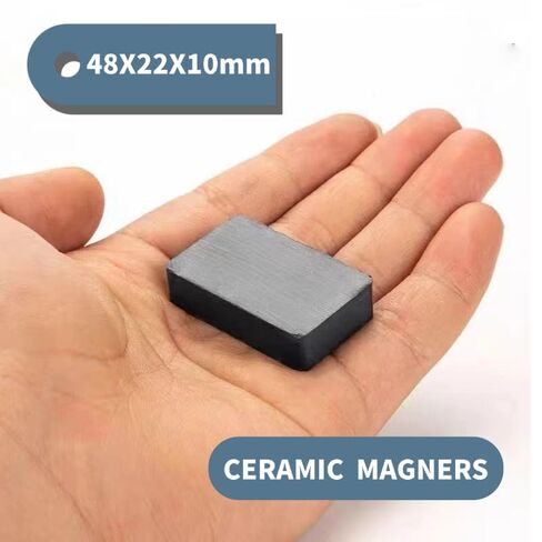 12 Pack Heavy Duty Magnets Blocks, 1 7/8" x 7/8" x 3/8" Industrial Magnets, Ferrite Blocks Magnets, Rectangular Ceramic Magnet for Crafts, DIY, Science, Tool Room, Home, Garage, Workplace in Kuwait