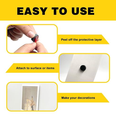 50Pcs Industrial Ceramic Magnets for Crafts, 0.7 x 0.2inch Round Disc Magnet with Adhesive Backing, Strong Black Ferrite Magnets for Refrigerator, DIY, Classroom, Science Projects, Workshop in Kuwait