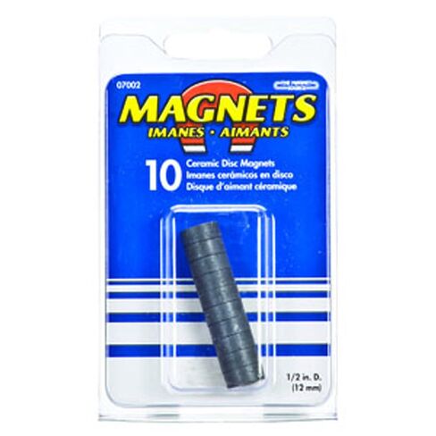 The Magnet Source TMS7002 Magnet Ceramic Disc 0.5 in. 10 Pieces - Pack Of 3 in Kuwait