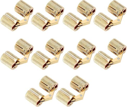 Fafeicy Polished Brass Hidden Cylindrical Hinges M12x26mm 180 Degree Opening Concealed Hinges for Jewelry Box Small Woodworking Projects in Kuwait