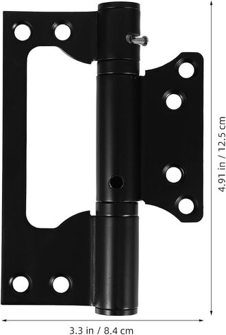 BESTYASH Heavy Duty Stainless Steel Hydraulic Door Closer Hinge with Hydraulic Buffering and Easy Installation for Cabinet and Wardrobe Doors, Modern Sleek Design Black Finish in Kuwait