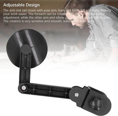 Adjustable Arm Rest for Desk Clamp On, Rotating Elbow Rest Holder Ergonomic Armrest Pad for Home Office, CShaped Clamp Aluminum Alloy Plastic Arm Support Extender Flexible 360 in Kuwait