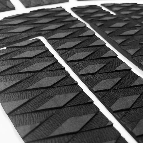 Surfboard Traction Pads Set, 9 Pieces EVA Pads for Front and Back, Adjustable with 3 Adhesive, Fits All Board Sizes (Black) in Kuwait