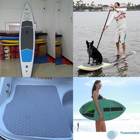 Universal (34in x 9in) DIY Traction Non-Slip Grip Mat Pad, Versatile and Trimmable Sheet of EVA for SUP, Boat Decks, Kayaks, Surfboards, Standup Paddle Boards, Skimboards and More (Black) in Kuwait