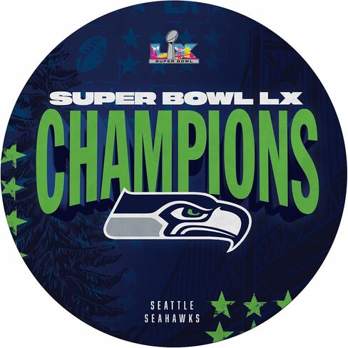 Rico Industries NFL Football Seattle Seahawks 2026 Super Bowl LX Champions Shape Cut Pennant - Home and Living Room Décor - Soft Felt EZ to Hang in Kuwait