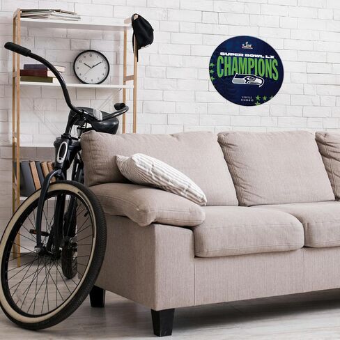Rico Industries NFL Football Seattle Seahawks 2026 Super Bowl LX Champions Shape Cut Pennant - Home and Living Room Décor - Soft Felt EZ to Hang in Kuwait