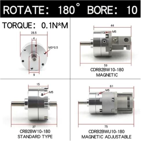 اسطوانة تأرجح دوارة ريشة CRB2BW CRB2BW10-90S CRB2BW15-180S CRB2BW20-270S CRB2BW30-90S CRB2BW40-180S CRB2BW30-180S(10-180S، CDRB2BWU) in Kuwait