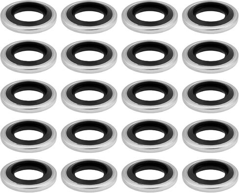 SING F LTD 50Pcs M5 Bonded Seal Washers Nitrile Sealing Washer 5.7x9x1mm for Car in Kuwait