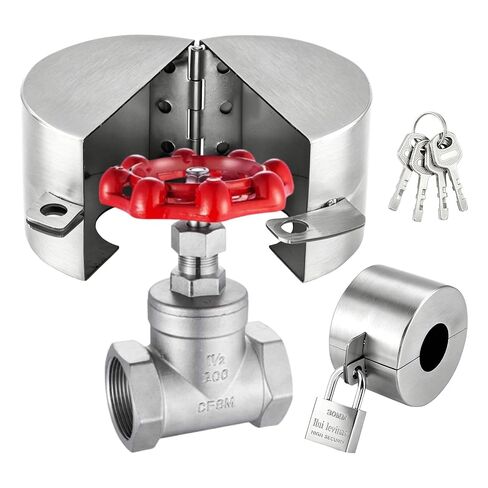 Outdoor Faucet Spigot Lock, Faucet Spigot Lock Cover with Padlock and Keys, Fits Valve Handles Up to 3.15 in Dia, Helps Limit Unauthorized Use in Kuwait