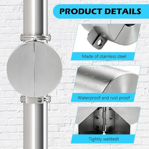 Outdoor Faucet Spigot Lock, Faucet Spigot Lock Cover with Padlock and Keys, Fits Valve Handles Up to 3.15 in Dia, Helps Limit Unauthorized Use in Kuwait