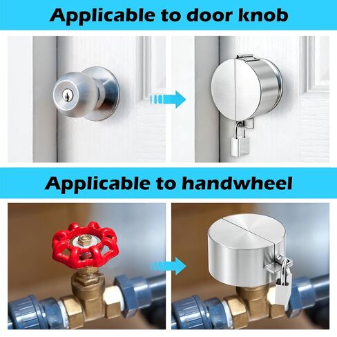 Outdoor Faucet Spigot Lock, Faucet Spigot Lock Cover with Padlock and Keys, Fits Valve Handles Up to 3.15 in Dia, Helps Limit Unauthorized Use in Kuwait
