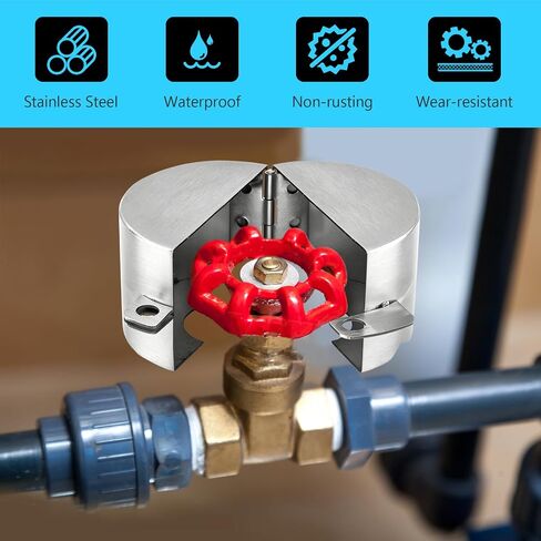Outdoor Faucet Spigot Lock, Faucet Spigot Lock Cover with Padlock and Keys, Fits Valve Handles Up to 3.15 in Dia, Helps Limit Unauthorized Use in Kuwait