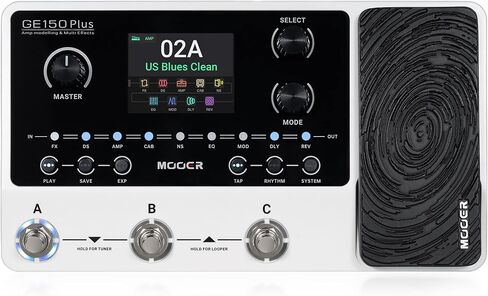 MOOER GE150 Plus New Compact Guitar Pedal Multi Effects Processor Preamp Cab Sim 3rd IR Loader Reverb Dealy Spill Over Funtion, Expression Pedal in Kuwait