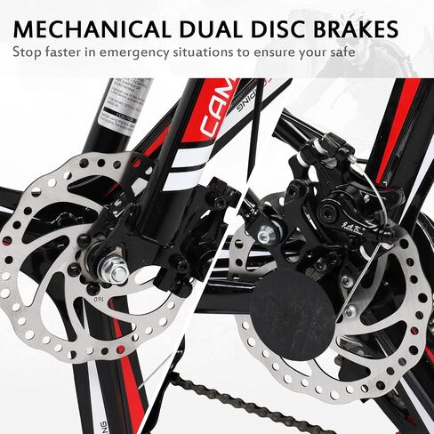 CamPingSurvivals 26" Foldable Bike, 21 Speeds Folding Bikes for Adults, Bicycle for Men & Women with Full-Suspension, Double-Walled Tire, Dual Disc Brake, Quick Release and Unique Wheel Look in Kuwait