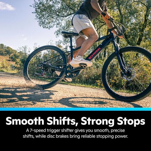 Schwinn High Timber Electric Mountain Bike, 350W Motor, 27.5" Wheel, Blue in Kuwait