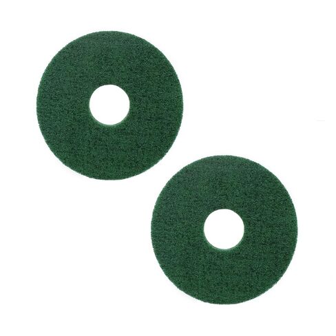 12" Green Medium Abrasive Floor Pad (2pcs) for Oreck ORB550MC Orbiter Floor Machine, Ideal for Stone, Glass, Tile, Unfinished Concrete, Terrazzo and Vinyl in Kuwait
