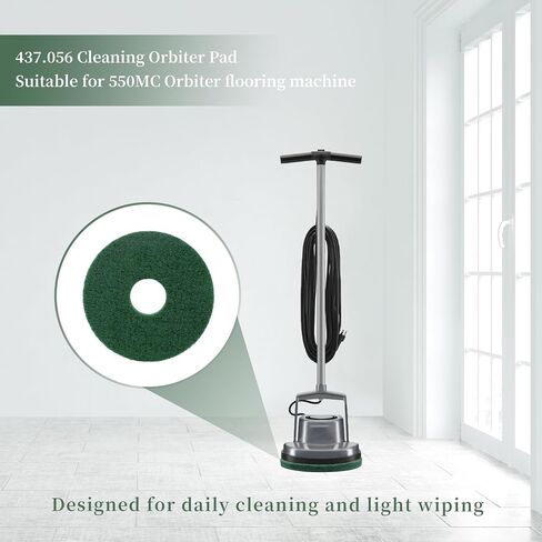 12" Green Medium Abrasive Floor Pad (2pcs) for Oreck ORB550MC Orbiter Floor Machine, Ideal for Stone, Glass, Tile, Unfinished Concrete, Terrazzo and Vinyl in Kuwait