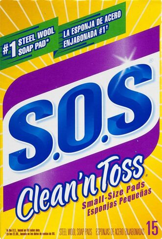وسادات صابون من الصوف الفولاذي S.O.S Clean'n Toss صغيرة in Kuwait