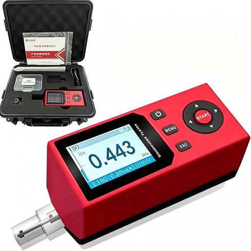 Handheld Surface Roughness Tester, Digital Roughness Gauge Profilometer with 5µm Diamond Inductive Probe, 0.001 µm Resolution, 14 Parameters, for Machining Metal Quality Control in Kuwait