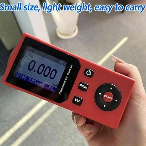 Handheld Surface Roughness Tester, Digital Roughness Gauge Profilometer with 5µm Diamond Inductive Probe, 0.001 µm Resolution, 14 Parameters, for Machining Metal Quality Control in Kuwait