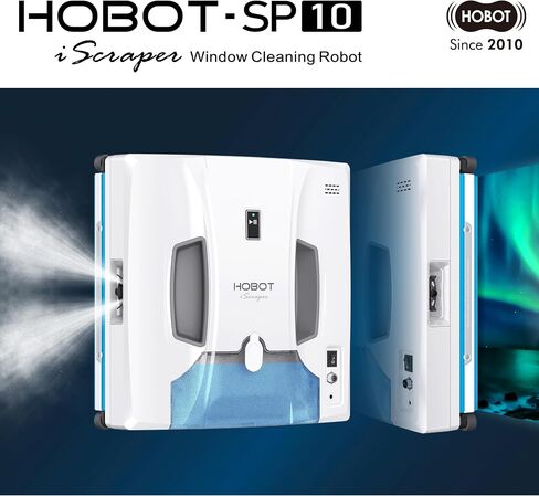 روبوت تنظيف النوافذ HOBOT-SP10 iScraper، كشط الرذاذ، شفط 6000 باسكال، تطبيق + جهاز تحكم عن بعد، زجاج مؤطر/بدون إطار، للاستخدام الداخلي/الخارجي in Kuwait