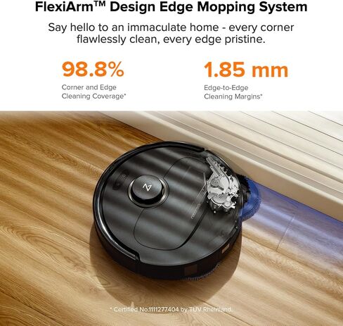 مكنسة وممسحة roborock Qrevo Pro Robot مع تقنية FlexiArm Design Edge Mopping، وغسل ممسحة الماء الساخن الديناميكي وتجفيف الممسحة تلقائيًا، شفط 7000 باسكال (متجدد) in Kuwait