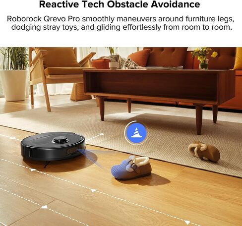 مكنسة وممسحة roborock Qrevo Pro Robot مع تقنية FlexiArm Design Edge Mopping، وغسل ممسحة الماء الساخن الديناميكي وتجفيف الممسحة تلقائيًا، شفط 7000 باسكال (متجدد) in Kuwait