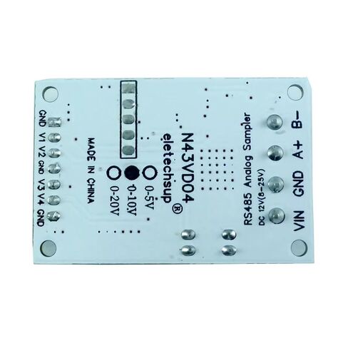 وحدة الإدخال التناظرية ذات 4 قنوات 4-20mA 0-10V RS485 Modbus RTU ADC للحصول على البيانات لـ PLC (0-5V) in Saudi Arabia
