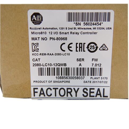 2080-LC10-12QWB Micro810 12 VO Smart Relay Controller 2080-LC10-12QWB Sealed in Box 1 Year Warranty in Kuwait