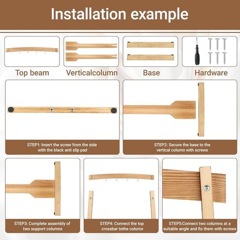 Wooden Wind Chime Stand & Gong Stand for 14 Inch Gong or 4 Koshi Chimes, Portable Tabletop Display Stand for Meditation, Sound Healing, Yoga Studio, Indoor Use with Base in Saudi Arabia