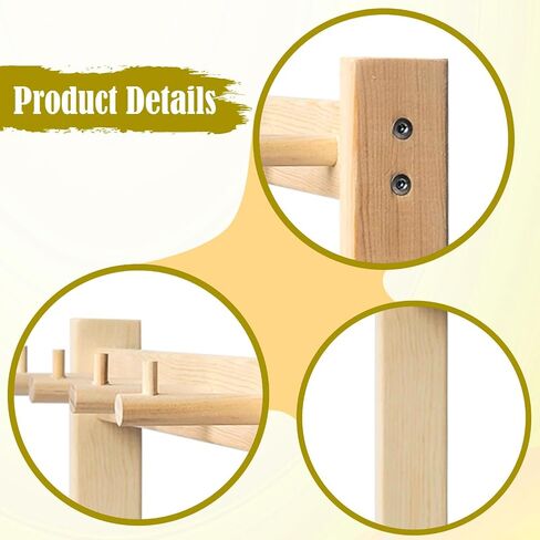 Chime Stand Gong Stand Decorative Wooden Holds 5 Chimes Display Rack for Desktop in Kuwait