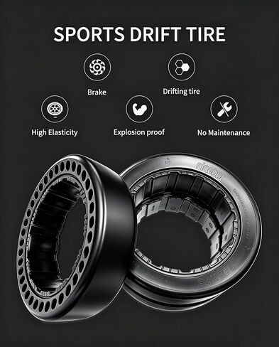 إطارات Sports Drift Sports Quick Express Elssipes Original For Gokart Pro و Gokart الخلفية مجموعة إطارات تتوافق مع Ninebot by Segway Go Kart Pro2 ، Gokart (مع Ninebot S Max) ، S-Max (10-2.75 Drift Tyre 2PCS) in Kuwait