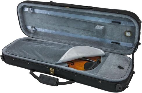 SKY 1/2 Violin Oblong Case Lightweight with Hygrometer Black/Grey in Kuwait