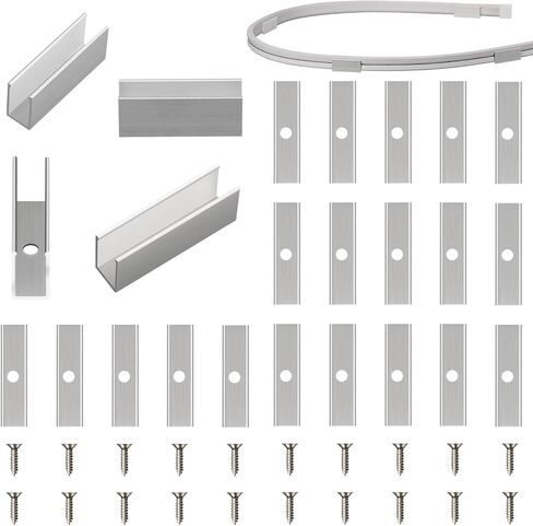 neon Rope Light Clips 20 - Piece High - Quality Aluminum Neon Light Clips Kit Made of Durable Aluminum, Waterproof for Outdoor use, and Easy to Install Perfect for DIY neon Signs in Kuwait