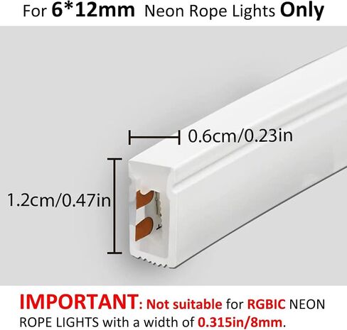 neon Rope Light Clips 20 - Piece High - Quality Aluminum Neon Light Clips Kit Made of Durable Aluminum, Waterproof for Outdoor use, and Easy to Install Perfect for DIY neon Signs in Kuwait